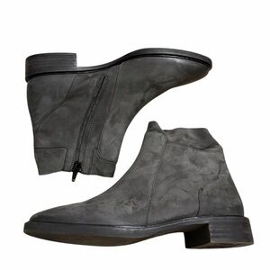 PAUL GREEN Women's Size 6.5 Tamara Nubuck Zip Bootie Iron Soft Leather